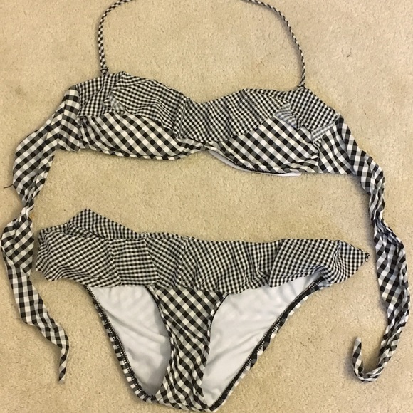 Checkered Bebe Bikini Set - Picture 1 of 2